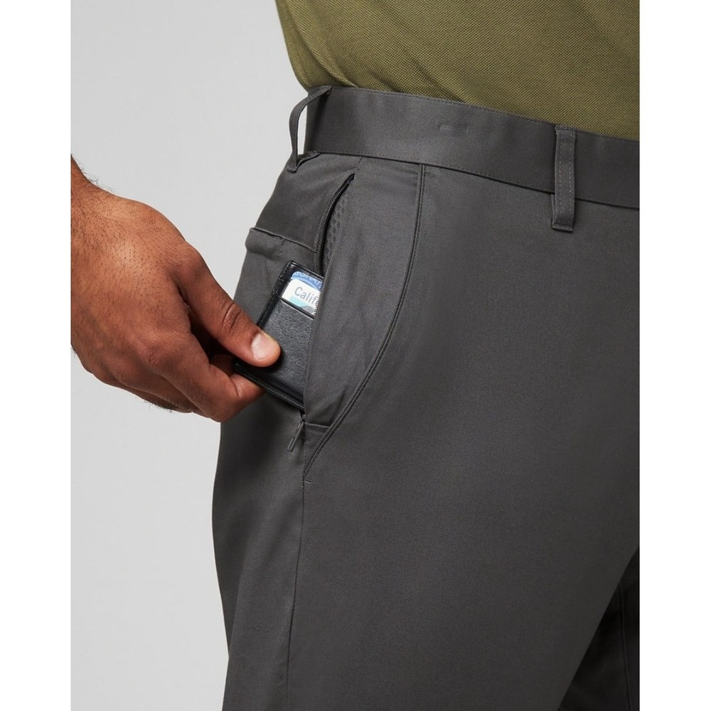 Fabletics Mens High Side Chino Classic Fit Pants Grey 42x32 PT2354910-9465-42032 - Picture 2 of 13